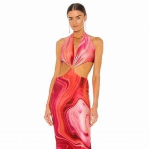 Farai London Gaia Dress in Pink XS NWT